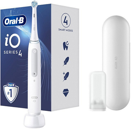 Электрическая зубная щетка Oral-B iO Series 4 (белый)