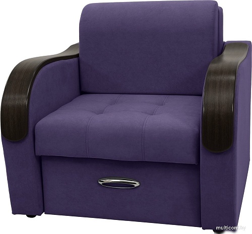 Кресло Сириус Лидер-1 НПБ 105x110 (Eva 31 велюр фиолетовый)