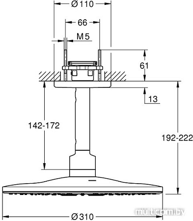 Верхний душ Grohe Rainshower 310 Smartactive 26477000