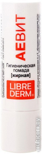 Librederm Бальзам для губ Аевит жирная (4 г)