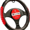 Оплетка на руль Autoprofi AP-2060 BK/RD (M) (черный/красный)