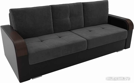 Диван Лига диванов Мейсон 102136 (серый/черный)