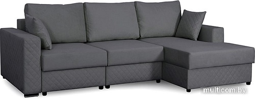 Угловой диван Мебельград Неаполь 2 (альба темно-серый)