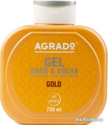 Косметика по уходу за телом Agrado Гель для душа Bath Gel Gold 750 мл