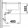 Кухонная мойка Blanco Subline 350/350-U (темная скала)