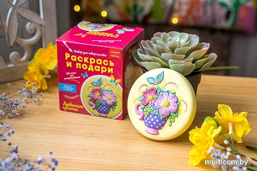 Набор для рисования Раскрась и подари Любимые цветы IG-1043