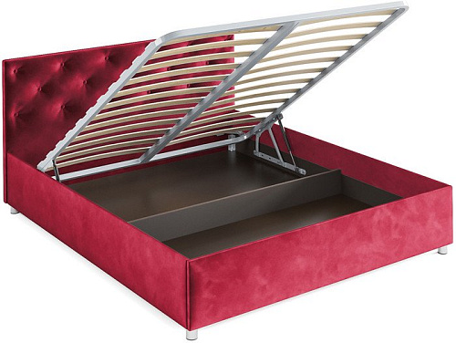 Кровать Мебель-АРС Классик 140 (бархат красный Star Velvet 3 Dark Red)