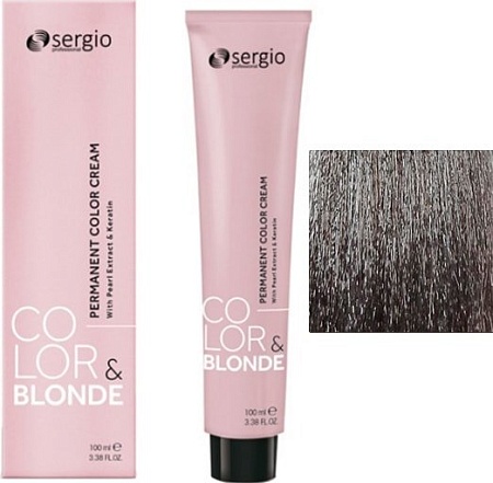Крем-краска для волос Sergio Professional Color&Blonde 8.01 блондин легкий пепельный