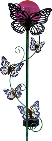 Садовый светильник Чудесный Сад Бабочки (черный/сиреневый)