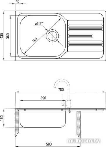 Кухонная мойка Deante Xylo ZEX 0113 (сатин)