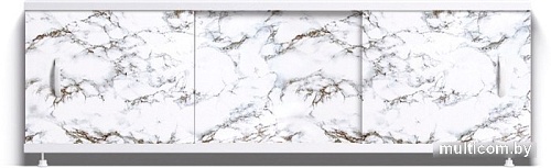 Фронтальный экран под ванну Alavann Оптима 170 (черно-белый мрамор)