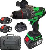 Ударная дрель-шуруповерт Zitrek Greenpower Li-ion Impact 084-1072 (с 2-мя АКБ, кейс)
