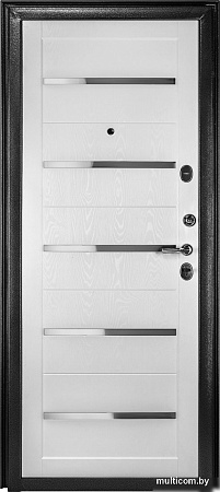 Металлическая дверь Guard Царга MG60 97х205 правая (черное серебро/белый ясень)