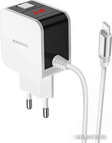 Сетевое зарядное Borofone BA41A Lightning (белый)