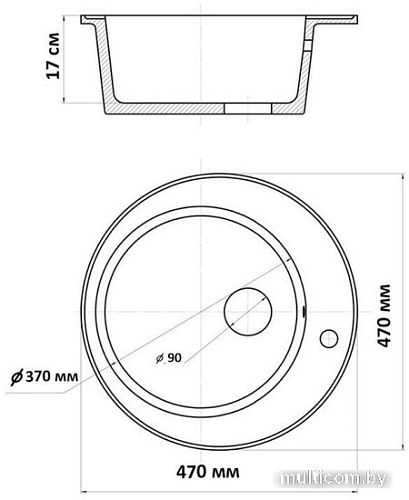 Кухонная мойка Wisent 480-29WR (с сифоном GER013)