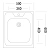 Кухонная мойка Ukinox Стандарт STD500.600 5C 0CS (с сифоном)