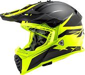 Мотошлем LS2 Mx437 Fast Evo Roar (XXL, черный/желтый)