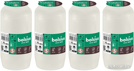 Набор свечей Bolsius Ритуальные масляные Copmo rc5 rspo mb 5 дней горения (белый)