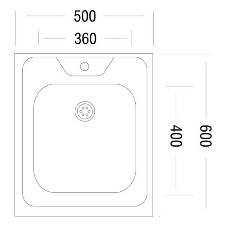 Кухонная мойка Ukinox Стандарт STD500.600 5C 0CS (с сифоном)