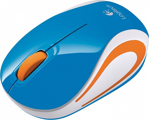 Мышь Logitech Wireless Mini Mouse M187 (голубой) [910-002733]