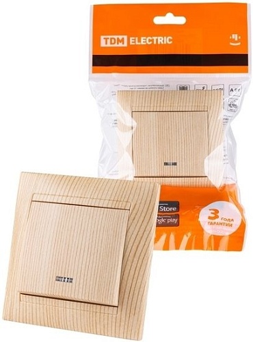 Выключатель TDM Electric Лама SQ1815-0304 (сосна)