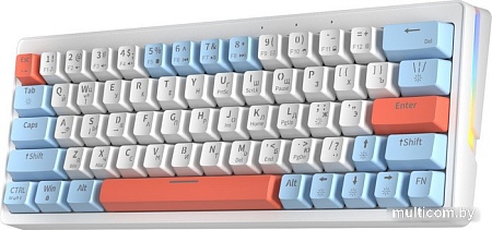 Клавиатура Cyberlynx ZA63 Pro White Blue Orange (TNT Yellow)