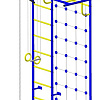 Детский спортивный комплекс Пионер С4СМ (синий/желтый)