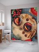 Шторка-занавеска для ванны JoyArty Теплый глинтвейн sc_380842