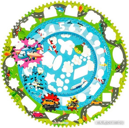 Трафарет WoodLand Toys Спирограф для рисования. Транспорт 122107