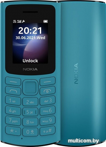 Мобильный телефон Nokia 105 4G Dual SIM (бирюзовый)