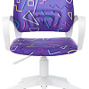 Компьютерное кресло Бюрократ Burokids 1W 1920838 (фиолетовый Sticks 08/пластик белый)