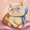 Алмазная мозаика Wizardi Пушистая кошечка 2WD2450