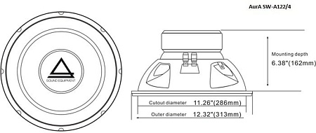 Головка сабвуфера Aura SW-A124