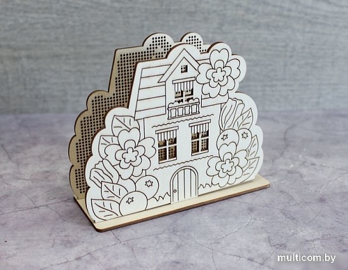 Набор для вышивания Щепка Салфетница. Домик