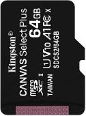 Карта памяти Kingston Canvas Select Plus microSDXC 64GB