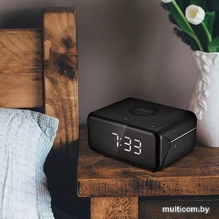 Настольные часы с беспроводной зарядкой Kitfort КТ-3353