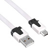 Кабель Buro BHP microUSB 1M Flat (белый)
