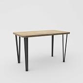 Кухонный стол Hype Mebel Польский 125x75 (черный/дуб галифакс натуральный)