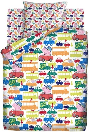 Постельное белье Непоседа Свинка Пеппа 437691 (1.5-спальный, наволочка 70x70)