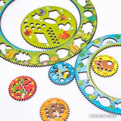 Трафарет WoodLand Toys Лес. Спирограф для рисования 122101