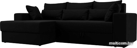 Угловой диван Mebelico Майами 15 114908L (левый, микровельвет, черный)