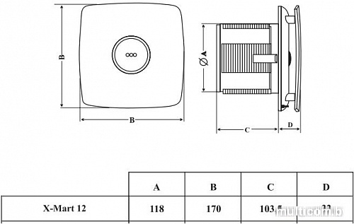 Вытяжной вентилятор CATA X-MART 15 Inox