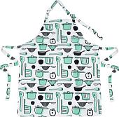 Фартук Swed House Nietap MR3-857 (белый/зеленый/рисунок)