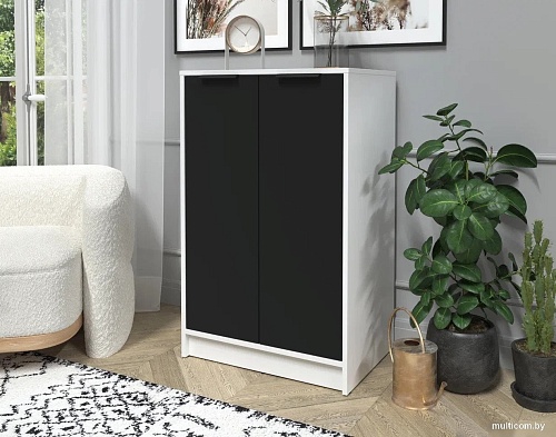 Тумба Интерлиния Концепт КТ-Т64 (черный/белый платинум)