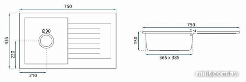 Кухонная мойка Rea ZLE-00113