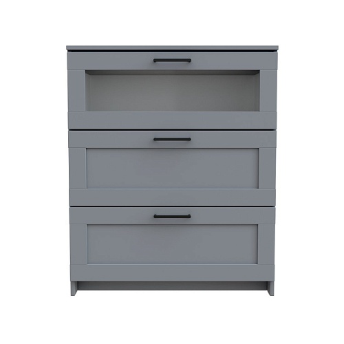 Комод Mio Tesoro Нави 3 ящика 2.15.02.020.4 (серый, со стеклом)