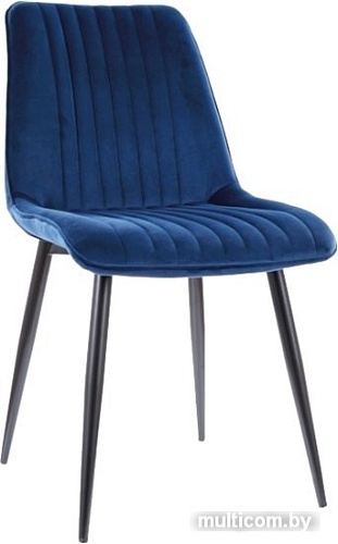 Стул Signal Kim Velvet (bluvel 86 темно-синий/черный)