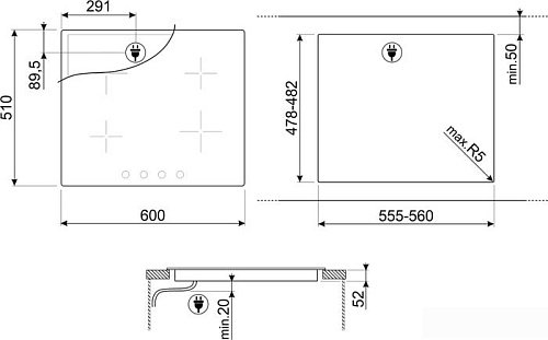 Варочная панель Smeg SI364BM