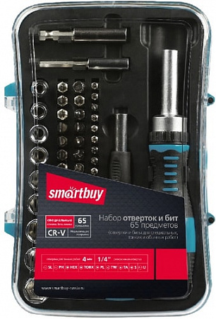 Отвертка с набором Smart Buy SBT-SCBS-65P1 (65 предметов)