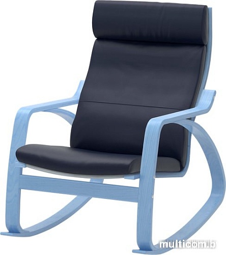 Кресло-качалка Ikea Поэнг (березовый шпон/глосе темно-коричневый) 792.816.91